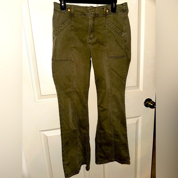 Pilcro the demilune boot Olive Boot Cut Pants 28 Anthropologie - Picture 2 of 12